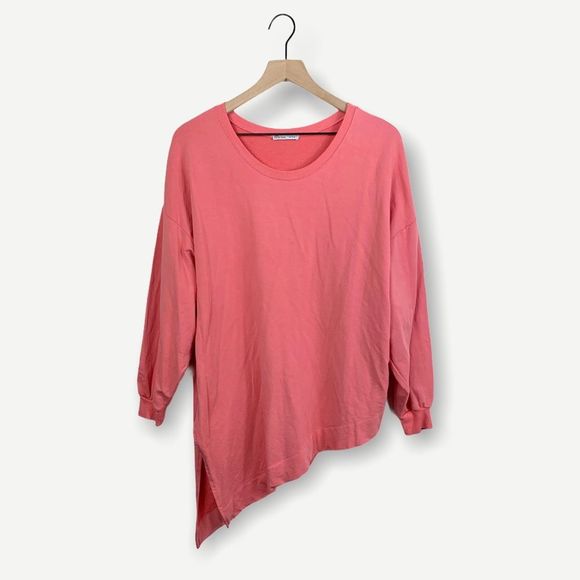 Zara Tops - Zara Asymmetrical Crewneck Sweatshirt